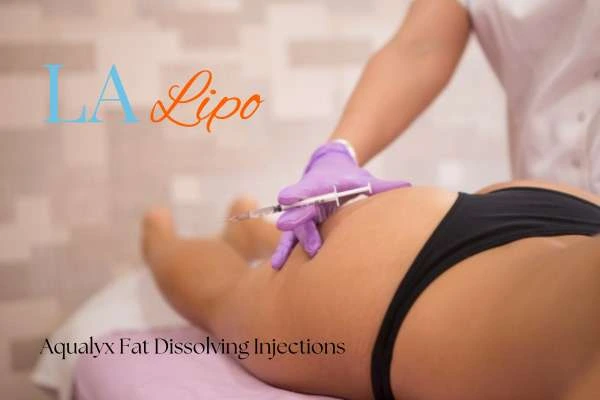 Woman having fat dissolving injections Greenford on thighs