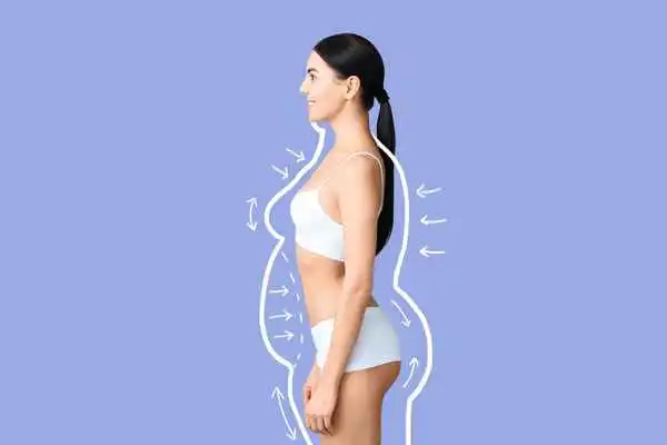 image of woman experiencing fat reduction treatment Greenford