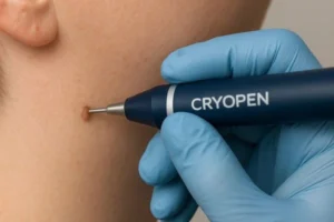 Person receiving skin tag removal Greenford