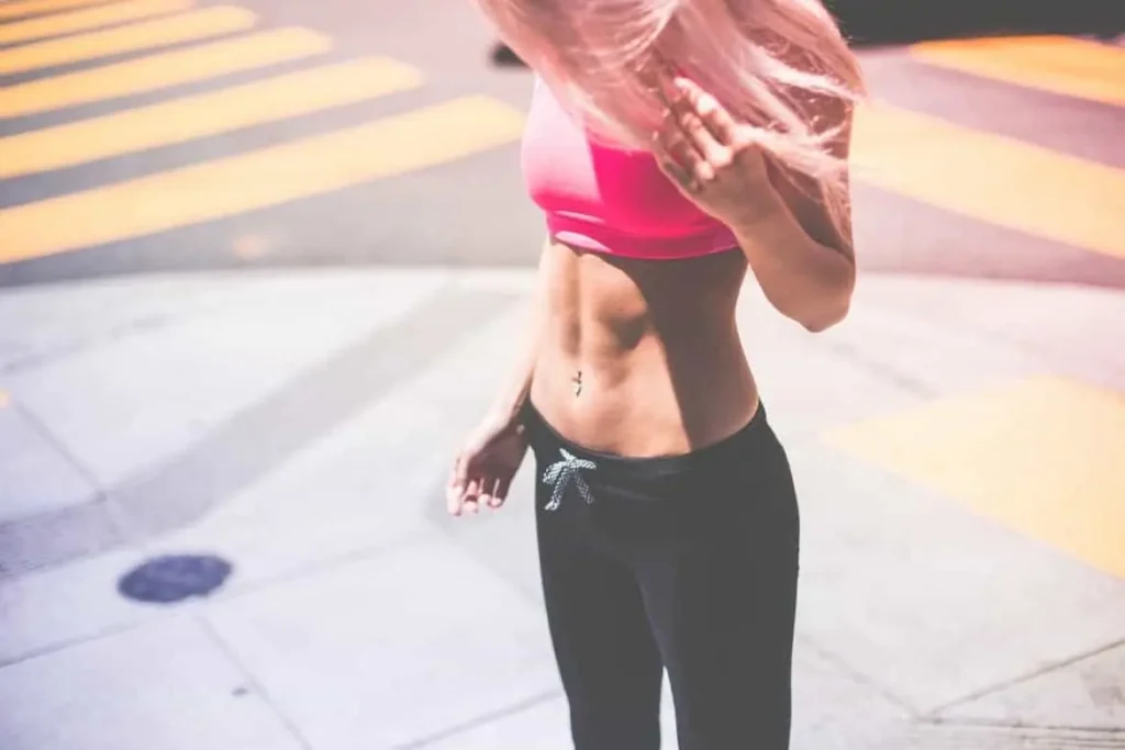 Woman with toned stomach after LA-EMS Body Sculpting Treatment Greenford