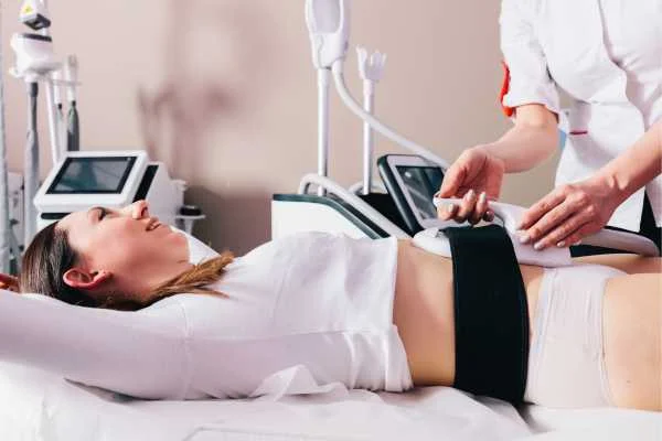 woman having body sculpting to help improve her body image and her mental health Greenford