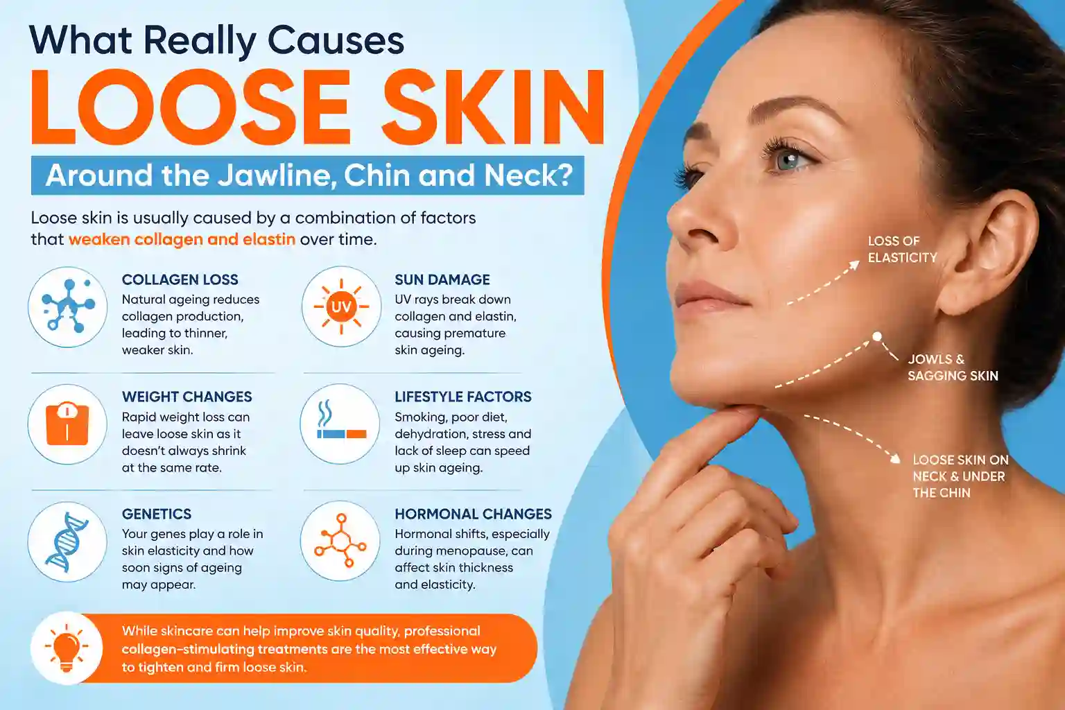 What Really Causes Loose Skin Around the Jawline, Chin and Neck Greenford?